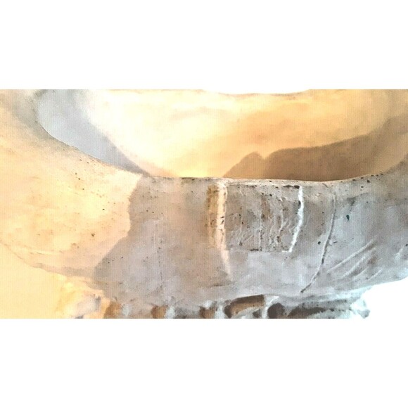 Vtg Craft Ceramic Covered Wagon Planter Unpainted Unglazed Handmade Customizable - Picture 5 of 7